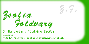 zsofia foldvary business card