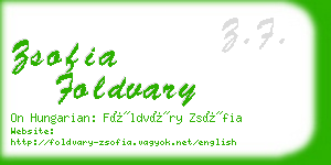 zsofia foldvary business card